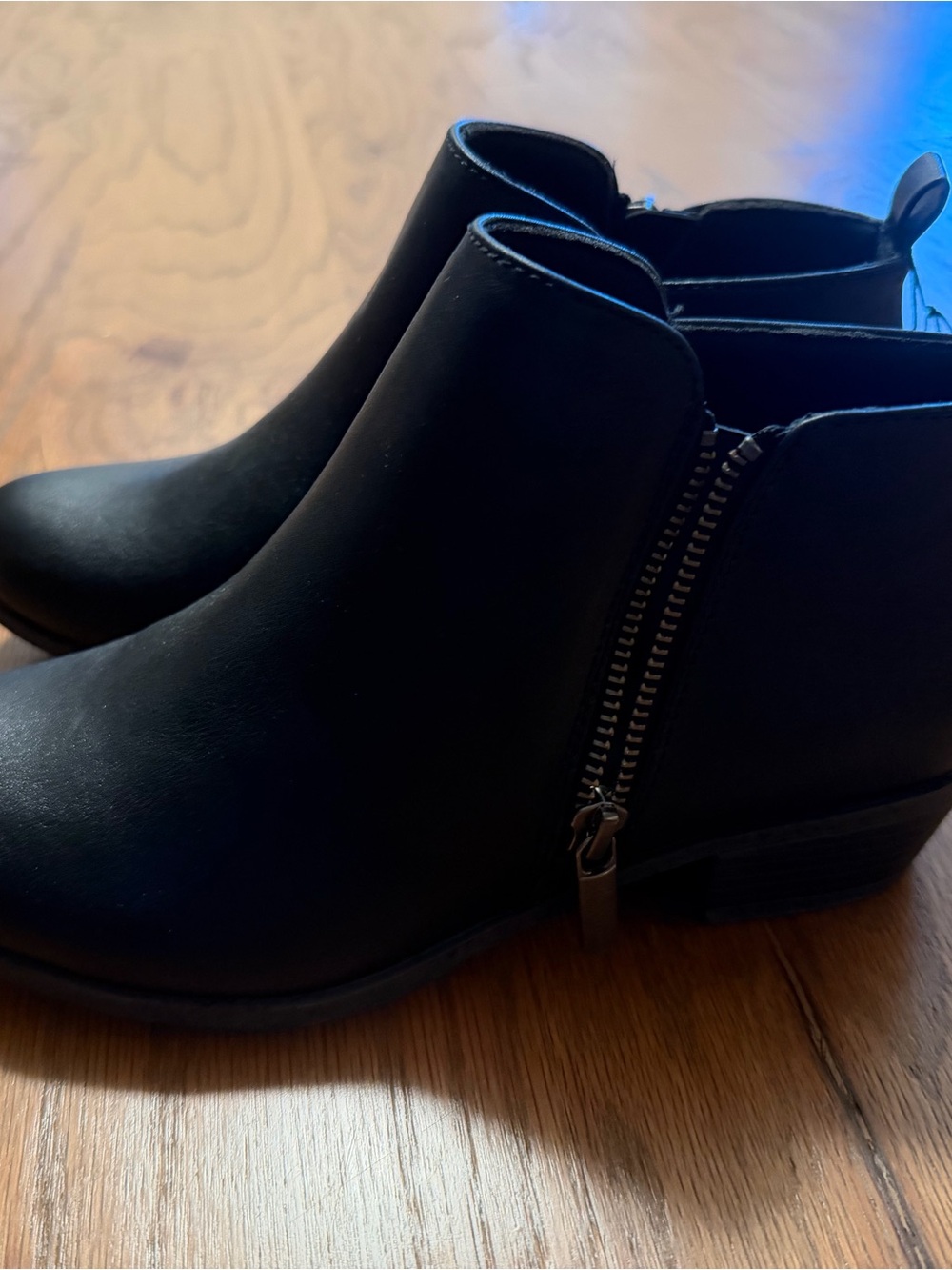 Sonoma Black Ankle Boots with Side Zip - Women's